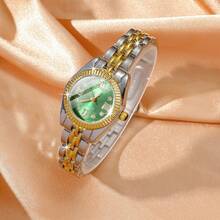 Neue Aurora Muschel Diamant Stern Römische Ziffern Edelstahl Damenuhr, Lässige Mode Quarz Analog Armbanduhr für Mädchen, perfekt für den täglichen Gebrauch, Schule, Hochzeit, Geschenk, Büro