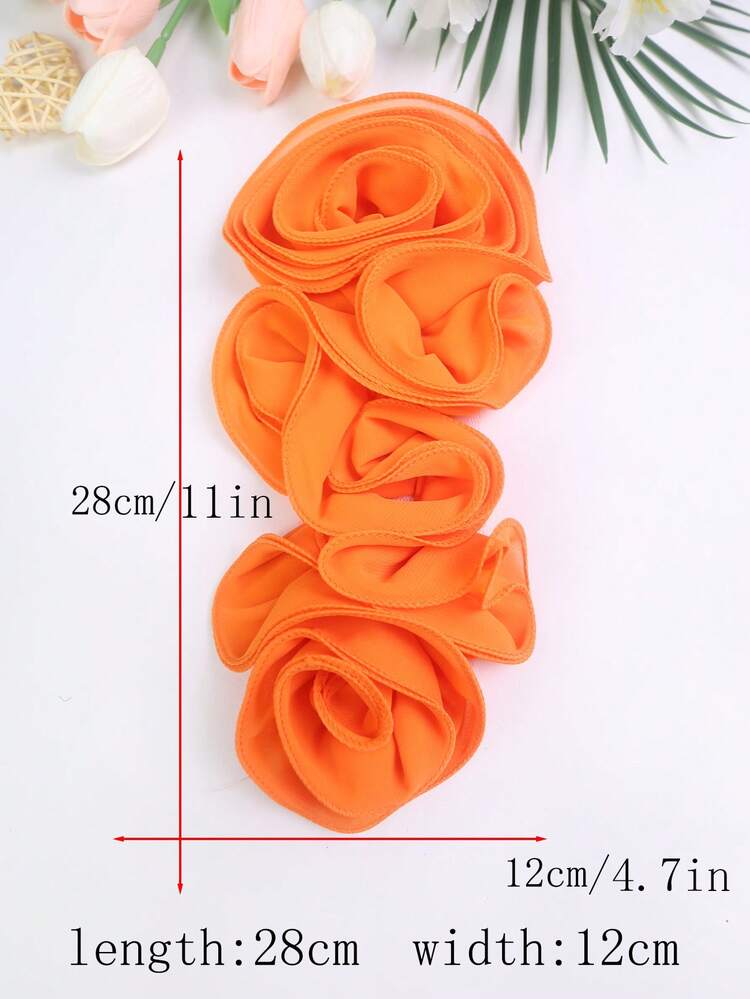 多用途新款彩色3D手工卷褶胸花DIY服装配饰，适用于婚纱、舞裙、装饰材料 - 多色 - 查看 47