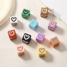 3 قطع خرز قلب أكريليك لصنع الحرف اليدوية والإكسسوارات مثل تعليقات الحقائب وسيور الهواتف والمجوهرات، هدية للأصدقاء