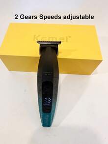 Kemei KM-1817 新款电动理发器 0mm 间隙雕刻理发器 专业理发造型理发器 黑色陶瓷 T 型刀片男士理发器 沙龙设计师使用或家用理发礼物