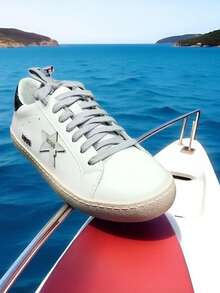 GONR Mocasines tipo estrella GONR Zapatillas casuales retro minimalistas (el tamaño corre grande, subir medio número), suela interior transpirable con aumento de altura de 2 cm, suela delgada cómoda, zapatos planos ligeros, unisex