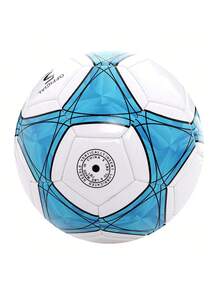 Soccer Ball For Adults Size 5 Of Excellent Quality - Blue / White - View 3