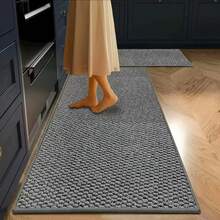 Modern Pineapple Pattern Non-Slip Doormat - Quick Dry, Rectangular Carpet Suitable For Entryway And Bathroom, Thick Polyester Blend, PVC Backing, Stain Resistant, Gray, Bathroom RugChristmas Decor Kitchen Rug - Grey - View 6