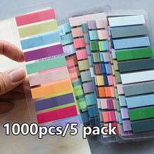 200/600/1000pcs Transparent PET Sticky Notes, Vintage & Neon Clear Memo Pad, 28 Colors, Writable & Reusable Flags, Patterned Edge - Rectangle & Various Shapes, Suitable For Books, Binders & Office Organization, Ideal For Home & School Use, Organizer Tool | Clear Flags | Pastel Memos | Transparent Annotation Labels, Acid-Free School Supplies,School Supplies,Back To School - Multicolor - View 10