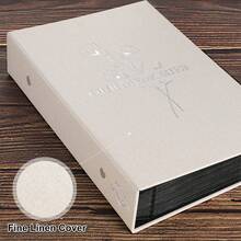 Photo Album 6x4 Slip In, OUR MEMORIES Linen 300 Pockets Photo Albums Holds Landscape Only 10x15cm Picture Beige - Beige - View 11