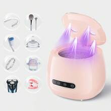 Máy làm sạch răng giả siêu âm, Máy làm sạch siêu âm 48kHz, Hẹn giờ kỹ thuật số 3 chế độ, Máy làm sạch siêu âm cọ trang điểm, Pin sạc - Cấp nguồn qua USB để làm sạch đồ trang sức và đồ trang trí, cọ trang điểm, v.v. | Dễ dàng sử dụng tại nhà - Nhiều màu - Xem 6