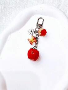 1 件可爱苹果和草莓形状包包饰品/吊坠配件 - 紅色 - 查看 2