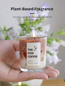 1pc New Jelly Candle, Scented Candle (Flavor: Matcha/Iced Coffee Candle), Room Decor, Suitable For Wedding Decoration, Christmas Gift, Candle, Back To School Dorm Decor, Valentine's Day Gift, Birthday Gift, Gift For Family, Friends, Women, New Year Gift, Living Room Decor, Easter, Carnival, Party, Fun Gift For Boyfriend And Ladies, Candle Gift Set, 1/2pc. - Multicolor - View 4