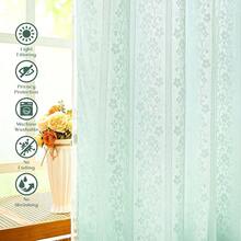 Linen Kitchen Tier Curtains 36 Inch Length, Double Layer Kitchen Curtain 2 Panel Sets Rod Pocket Short Window Curtains With Tiebacks, Rustic Window Treatments For Bathroom Cafe, Light Green - LightGreen26Wx36LPackof2 - View 5