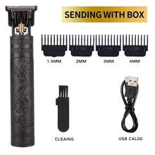 OBOVAY Retro Carved Electric Hair Clipper, Body Hair Trimmer, Compact And Portable Design, Shaver With USB Charging Cable, Suitable For Travel,300mAh