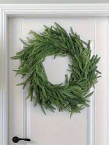 1pc Artificial Norfolk Pine Vine Garland - Realistic Texture Faux Greenery With Flexible Rubber Material For DIY Christmas Wreaths, Wall Decor, Staircase Railing - UV Resistant All Weather Indoor Outdoor Decor For Fireplace Mantel, Front Door, Restaurant Home Decor Christmas Decorations Room Decor