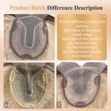 4x2.5 蕾丝发饰，手工制作，女士适用 - 合成材质，直发，渐变金色，窗帘刘海，自然造型，为稀疏头发增添蓬松感和时尚感，基本款，易于佩戴，无需缝纫，适合稀疏头发的发饰 - 漸變金色 - 查看 6