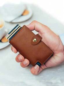 Botones de cuero artesanal DIY, accesorios de costura plegables, ganchillo/billetera/bolso, botones a presión de cuero artificial multicolor adecuados para bolsos y billeteras, anillos metálicos, cosas lindas y femeninas - Multicolor - Ver 3