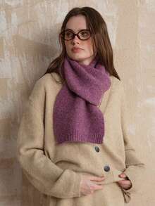 1 szt. damski szalik z mieszanki wełny w jednolitym kolorze, dzianinowy, swobodny i uroczy, miękki i przytulny, wysokiej jakości, odpowiedni na wyjścia, do codziennego dojazdu do pracy jesienią/zimą. Damskie szaliki zimowe