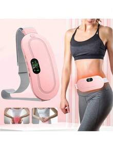 FollowBreak 1 Stück tragbarer, wiederaufladbarer beheizter Hüftgurt, 3 Temperatureinstellungen & 4 Massagemodi, Heizkissen für Rücken & Bauch von Frauen, geeignet für den Heimgebrauch und als Geschenk