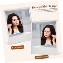 Makeup Vanity Mirror True Mirror Non Reversing Double Sided Magnifying Side Inverted Standing For Vanity