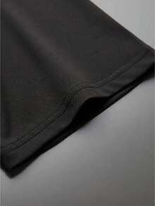 Rose & Letter Print Comfy T-Shirt, Round Neck Short Sleeve Sports Tee, Women's Activewear Tee For Adult, Men, Women, Teen, Teenager, Adolescent, Youth