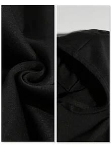 God Is My Strength Hoodie ,Women's Double-Sided Printed Casual Comfortable Hoodies, Autumn And Winter Casual Versatile Jackets (1 PC) - Black - View 3