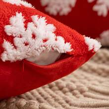 2 件圣诞雪花毛绒枕套，方形枕套，适合家居装饰、客厅、卧室、沙发，适合所有季节 - 彩色 - 查看 4