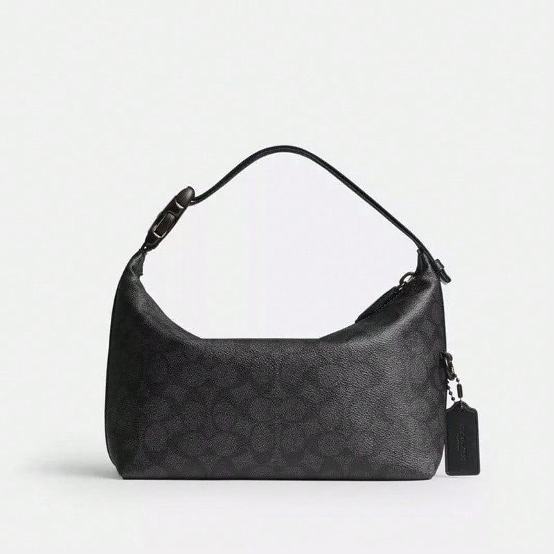 Geantă de mână pentru bărbați Coach Travel Kit cu Speedclip în pânză Signature CAN35CHR - Gri cărbune CAN35CHR - Vizualizare 1