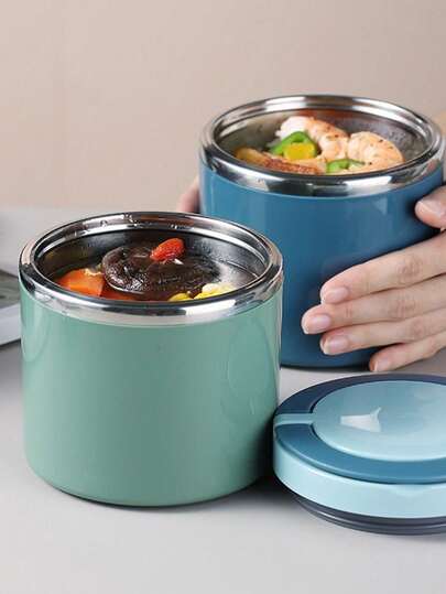 1000ml Stainless Steel Insulated Food Jar - Reusable, Sealed Lunch Box For Soup & Hot Foods, Large Capacity Breakfast Cup - Perfect For School, College, Kitchen Organization & Storage