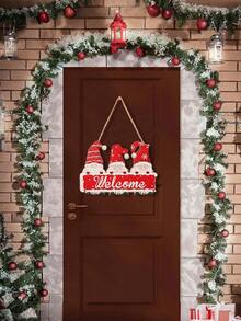 1 Piece Christmas Dwarf Wooden Decorations - 3D Hanging Decorations With Red And White Checkered, Christmas Hats And Holiday Poses, Suitable For Christmas Trees, Home Holiday Party Decorations, Seasonal Home Decorations, Interesting Designs, Accessories, Home Decorators, Christmas Decorations