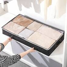 1pc Under Bed Storage, Collapsible Closet Containers Organizers And Under Bed Storage Bins, Underbed Storage Bags For Wrapping Paper,Blanket,Towels,Clothes,Comforter,Sweaters,Linen Sheets - Multicolor - View 4