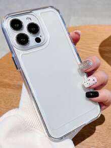 奢华透明防震盔甲手机壳，兼容 16/15/14/13/12 Pro Max/17 Pro Max/17 Air/16E/11 Plus/S26 Ultra/S25 Ultra/S24 Ultra/S22/S23 Ultra，透明亚克力边框保护套 - 無色 - 查看 5