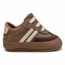 Baby Boy And Girl Lace-Up Sneakers Comfort And Style - Sizes 14 To 20 - 駝色 - 查看 3