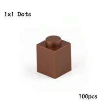 100 件/批 MOC 零件 3005 积木 1x1 兼容人物积木 DIY 组装积木 颗粒儿童益智玩具礼物