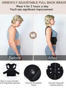 1 قطعة حزام دعم الظهر الإرجونومي القابل للتعديل - مقوم الوضعية ، محاذاة العمود الفقري ، منع الظهر المقوس ، تعزيز صحة الظهر - مناسب للاستخدام اليومي ، مقوم الوضعية للكبار ، دعم الظهر غير مرئي ، تقويم الظهر العلوي القابل للتعديل ، مع أشرطة الكتف ودعم الخصر | تصميم مريح وقابل للتنفس ، تحسين الوضعية ، دعم يومي قابل للارتداء | تصميم إرجونومي/دعم الظهر ، مناسب لعيد الهالوين والكريسماس - الأسود - مشاهدة 6