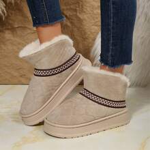 Stay Comfy In Winter With Women's Short Winter Boots - Classic Booties With Warm Cotton And Thick Sole - New Snow Boot Style - 淺棕色1 - 查看 9