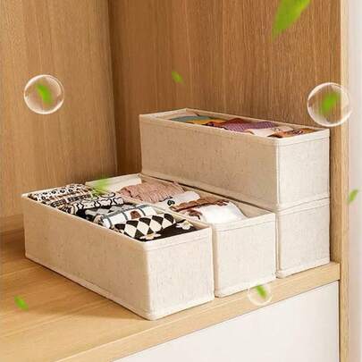 Hộp đựng đồ lót gấp gọn 6/3/2 chiếc, Hộp đựng đồ tủ quần áo, Giỏ đựng đồ ngăn kéo, Phụ kiện đựng đồ lót phòng ngủ căn hộ, Hộp đựng đồ, Hộp đựng mũ, Hộp đựng tất, Thích hợp đựng đồ lót, Tất, Mũ, Giỏ đựng đồ bơi, Đồ lưu trữ theo mùa, Dụng cụ lưu trữ, Quà tặng, Quà tặng Giáng sinh Halloween, Trang trí nhà cửa