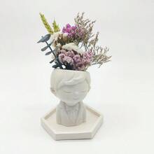 Matriță de rășină DIY pentru băieți, matriță de decor pentru casă, vază de flori, rășină epoxidică, ipsos, matriță de silicon