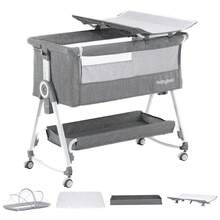 3 In 1 Beside Bassinet, Bedside Bassinet, Bedside Sleeper With Wheels, Adjustable Portable Bedside Crib, Bassinet Bedside Sleeper, Movable Bedside Bassinet For Baby,Grey - Grey - View 3