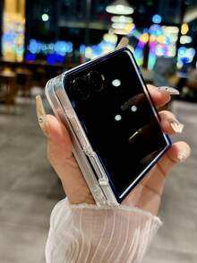 1pc Vintage Camera Strap Crossbody Case Compatible With Samsung Galaxy Z Flip7 Foldable Phone, Blue/Red - Multicolor - View 10