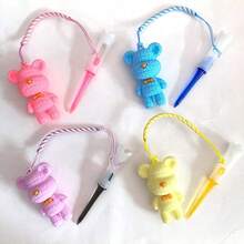 1 件装卡通熊玩偶高尔夫球座，83 毫米塑料高尔夫球座，带球座和球架