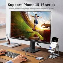 NADODO USB C 适配器 4K，USB C 型多端口适配器 PD 100W USB 3.0，USB-C 数字 AV 多端口适配器，适用于 Thunderbolt 3、Pro 和其他 C 型笔记本电脑 - 灰色 - 查看 5