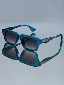 New Fashionable Retro Metal Small Frame Square Glasses, High Quality Street Style Glasses, Casual Minimalist Street, Travel, Runway, Business, Daily, Party, Holiday, Unisex Beach Chic Glasses - Multicolor - View 9