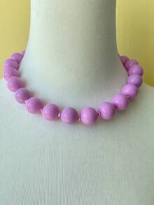 1 Peça Colar de Contas com Efeito de Nuvem de Resina de Estilo Boêmio e Geométrico Redondo, com Fecho de Metal, Joia Artesanal, Adequado para Festivais ou Uso Diário