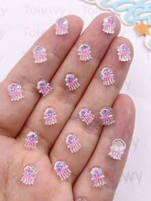 40 piezas de arte de mini coloridas de resina con diamantes de imitación planos para bricolaje, boda, scrapbooking, Navidad, joyería y accesorios de manualidades