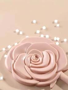 1 buc oglindă portabilă cu flori de trandafir pentru fete, oglindă mică de machiaj, portabilă, mini oglindă de machiaj, portabilă pentru studenți, oglindă mică portabilă pentru machiaj de nuntă, oglindă portabilă pentru domnișoare de onoare, oglindă de machiaj zilnică