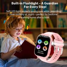 ERUN Kids Smart Watch, Suitable For Teenagers - Front Camera + Video Recording, 18 Educational Games, Pedometer/Alarm/Flashlight Combo, Durable Silicone Strap, Rechargeable Battery, Fun Design, Perfect Birthday/Gift For Boys And Girls, Teenage Smart Watch, Fun Design, Multi-Function Watch, Cute Watch Design, High-Quality Display - Multicolor - View 6