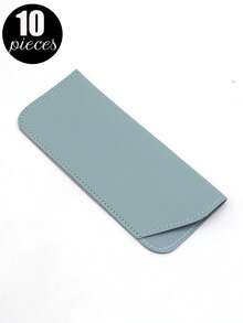 10件/5件/3件/1件皮革防水、防刮、防尘、柔软内衬口袋眼镜收纳袋，软包太阳镜收纳袋，适合日常收纳，适合外出携带，防止镜面刮花，避免摩擦眼镜及太阳镜镜面。 - 多色 - 查看 26