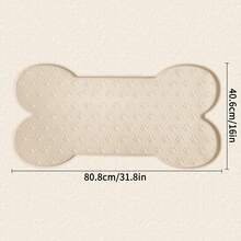 1PC Bone Shape Non-Slip Silicone Pet Placemat, Raised Edge Pet Feeding Tray For Food And Water, Anti-Spill Feed Mat For Small Medium Dogs And Cats, Easy Clean Purable Bowl Mat