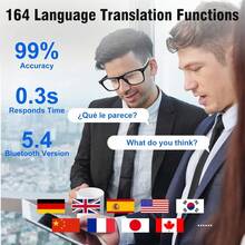AI Translation Smart Glasses With Chat GPT For Men And Women, Bluetooth Sunglasses With Translator 164 Languages And Color-Change Lens, Music Playback & Hands-Free Calls, UV & Blue Light Protection - 白色 - 查看 2