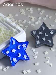 10g Luminous Stars Moon Soft Clay Flakes For Epoxy Resin Filling Green Light Stars Moon Soft Pottery DIY Earrings Keychains Making Accessories