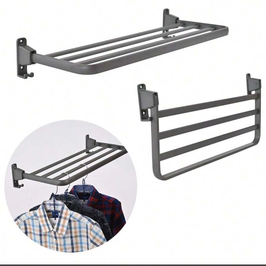 Toallero Soporte De Pared 60cM - Gris Oscuro - Ver 1