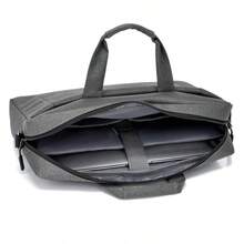 Portátil bandolera mensajero para las mujeres los hombres portátil maletín de transporte portátil tableta maletín para viajes de negocios portátil funda protectora básica bolsa de ordenador portátil con compartimentos de transporte maletín bolsa de mensajero con correa para el hombro y bolsillos - Negro - Ver 5
