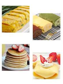 1 sartén o espátula para tamagoyaki resistente al calor, combinables a voluntad, ideales para preparar omelettes, tamagoyaki, panqueques de frutas, rollos de papel y otras delicias. Ideales para cocinas, restaurantes, artículos para el hogar y para la vuelta al cole.